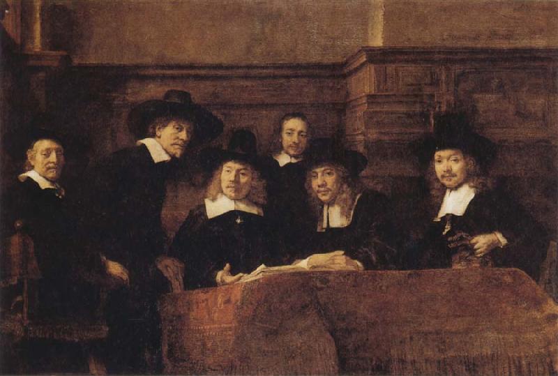 REMBRANDT Harmenszoon van Rijn Tthe Syndics of the Amsterdam oil painting image